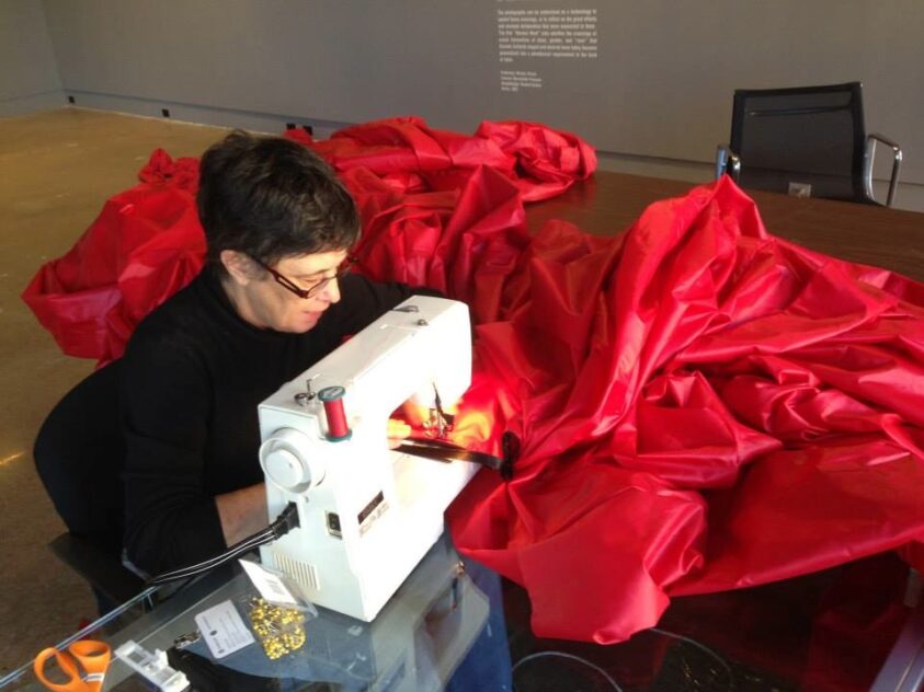 The Eagle Has Landed, 2013–2014 — HOMECOMING! Committee project with artist Bradly Brown. Fabricating a large red inflatable sculpture