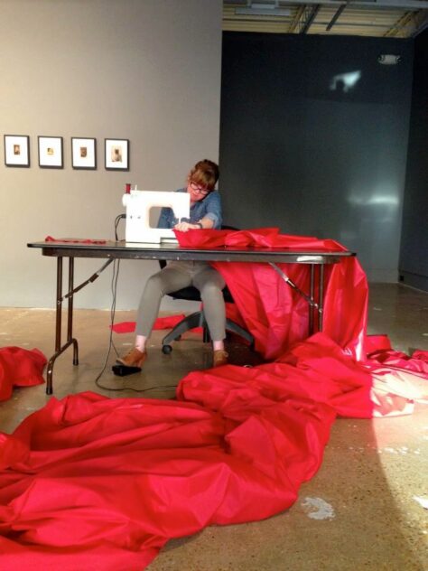 The Eagle Has Landed, 2013–2014 — HOMECOMING! Committee project with artist Bradly Brown. Fabricating a large red inflatable sculpture