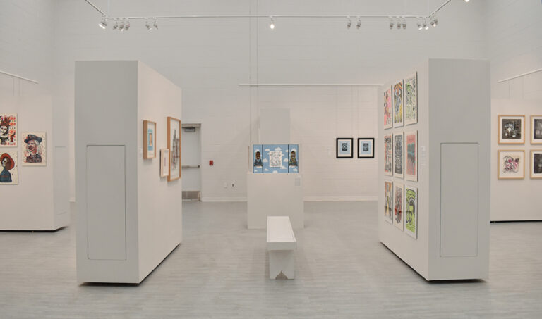 Burning Bones Press, 2022, exhibition view, San Jacinto College South Campus Gallery, curated by Bradly Brown